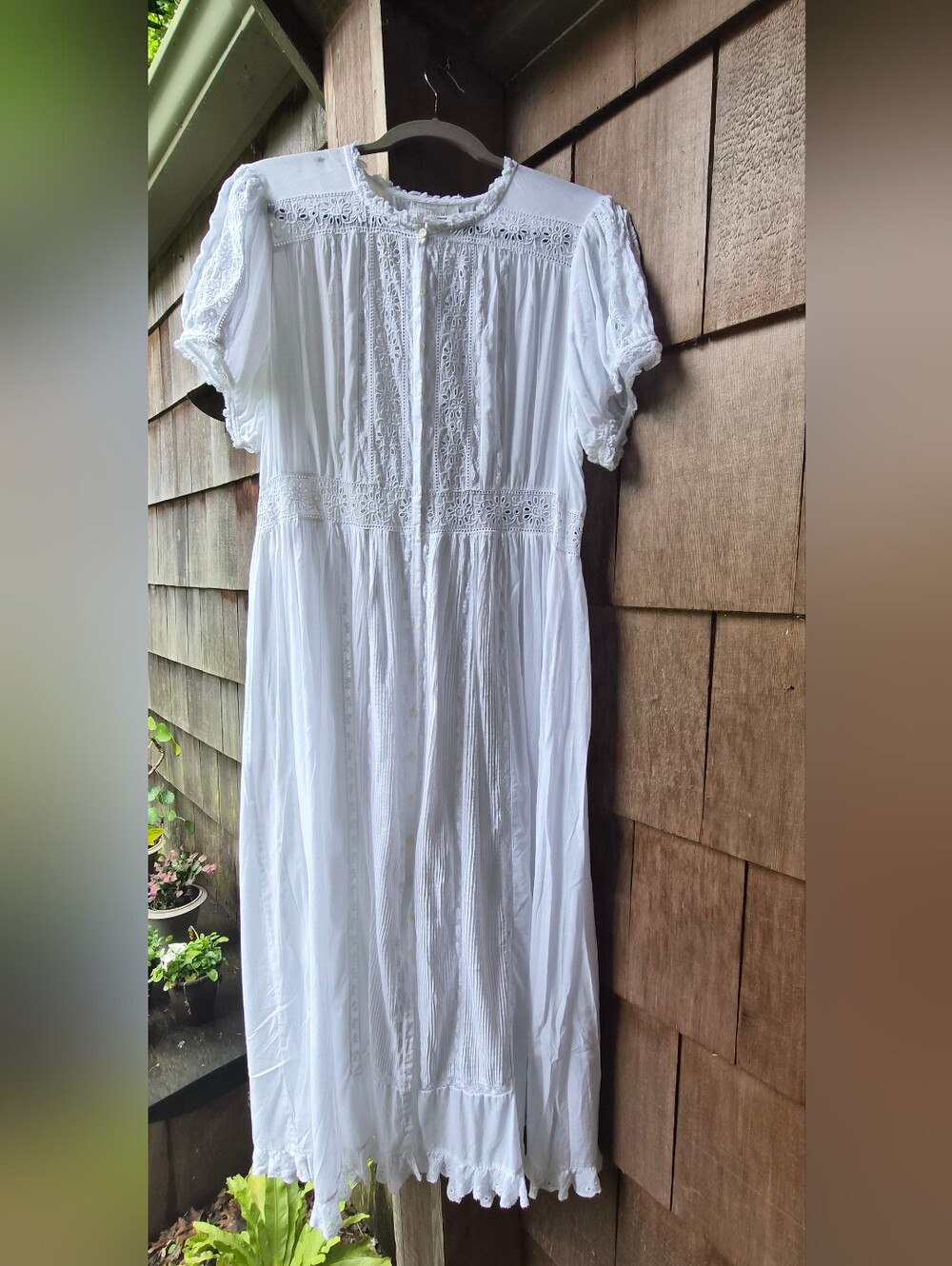 Dôen White Heirloom Lace Maxi Dress  XXL